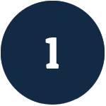 dark blue circle with number 1