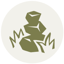 Rocks and grass icon