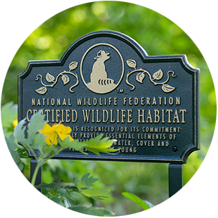 Certified Wildlife Habitat sign